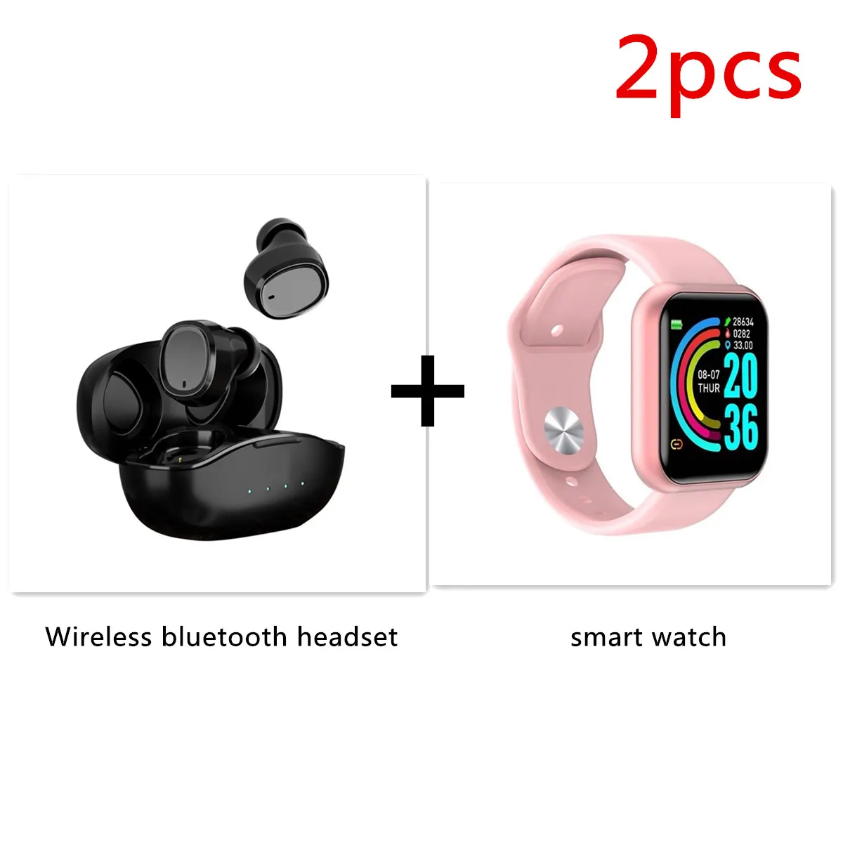 Беспроводные наушники 2 в 1 TWS Bluetooth с умными часами спортивный фитнес-браслет