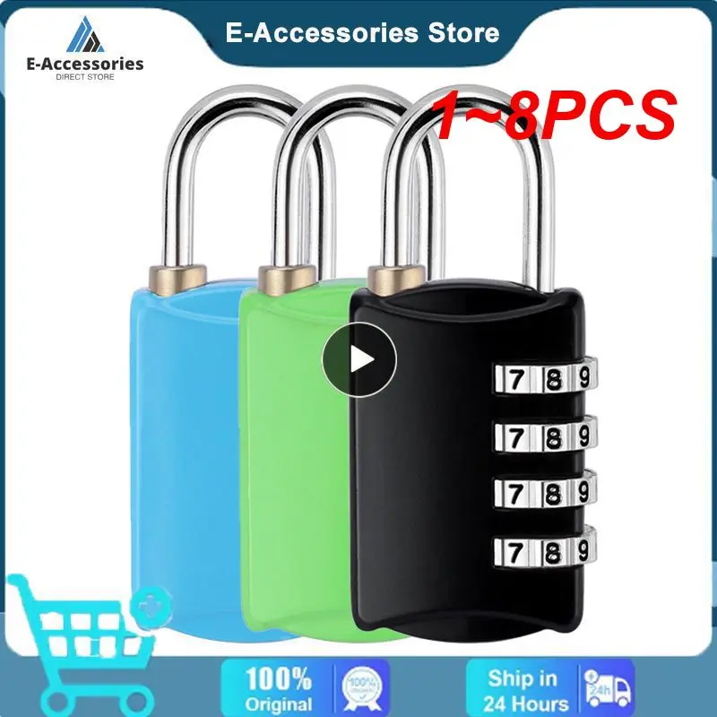 

1~8PCS Dial Digit Password Lock Combination Suitcase Luggage Metal Code Password Locks Padlock Travel Safe Anti-Theft