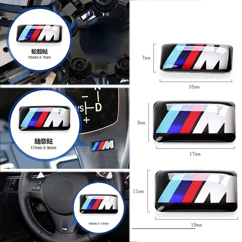 5 шт. автомобильные наклейки для M Power F22 F23 F45 F46 G01 G30 F11 F15 F31 F34 E36 E46 E60 E87 E91 X5 X1 X2 X7 X6, декоративные наклейки
