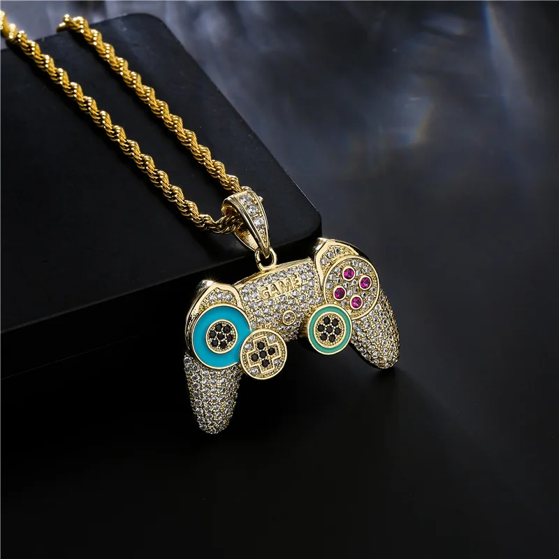 

Europe and America selling fashion game pendant necklace punk hip hop jewelry