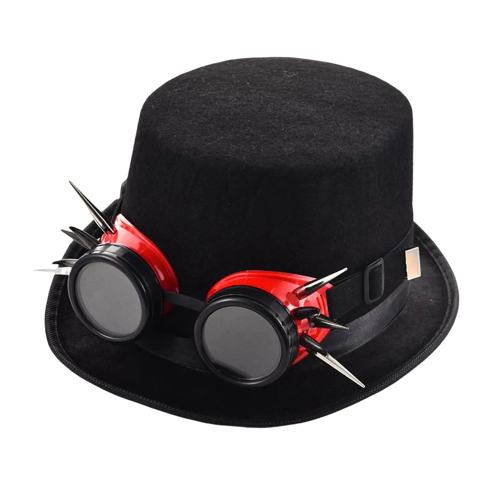 

Goth Steampunk Top Hat with Goggles Cosplay Costume Hat Durable Elegant