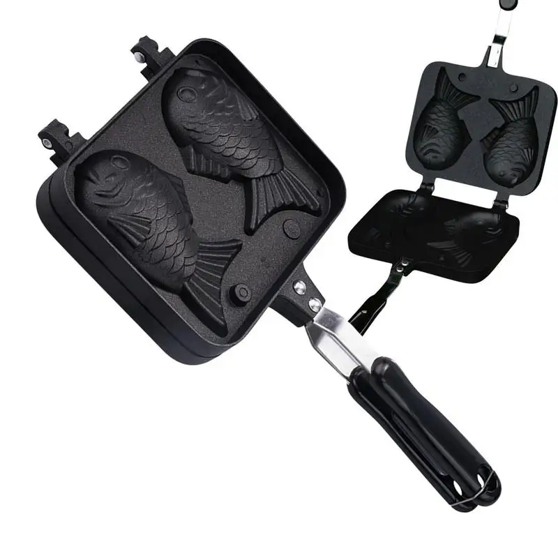 

Taiyaki Fish Waffle Maker Machine Cooking Waffle Pan Maker Home Cooking Fish-shaped Hot Cake Maker Red Bean Paste Chocolate Tuna