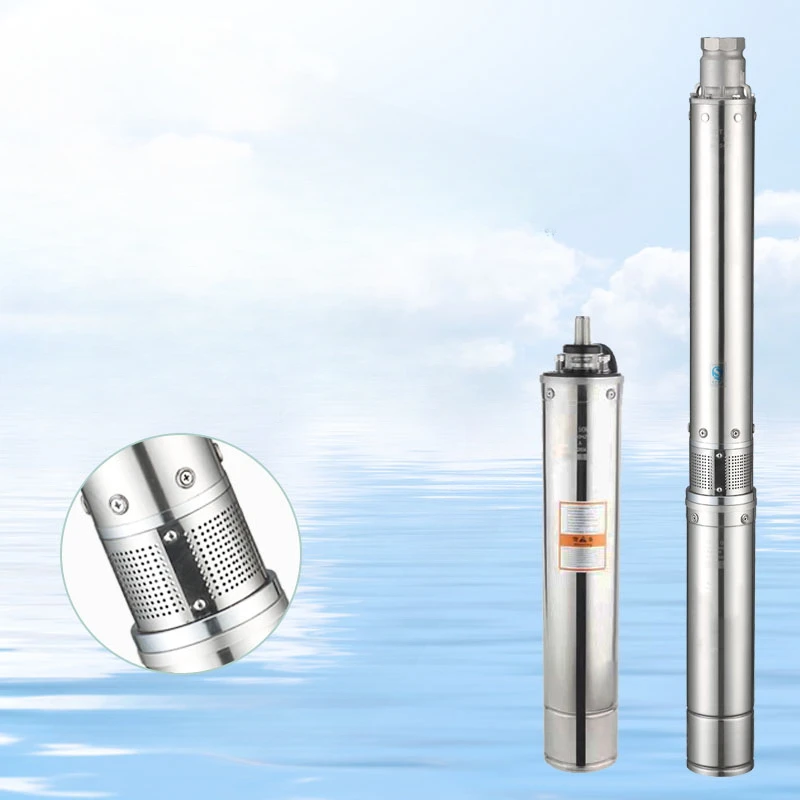 

Small household deep well submersible pump, water suction 220v3 square stainless steel high lift sand resistant deep well pump