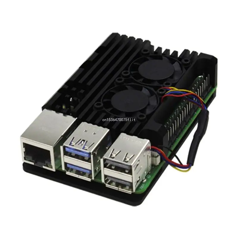 

Modern Metal Enclosure Optional Cooling Fan Heatsinks for RPI5 Enclosure Dropship