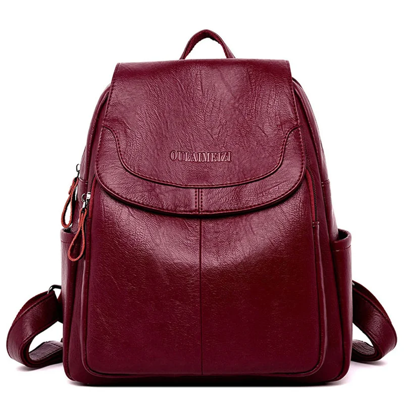 

Bagpack Female Leather Backpack Designer Shoulder Bags For Women 2022 Back Pack School Bags For Teenage Girls Mochila Femininaba