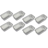 8pcs aluminum alloy loaf tin rectangular non stick bread mould bread loaf pans baking tools kitchen dining bar supplies
