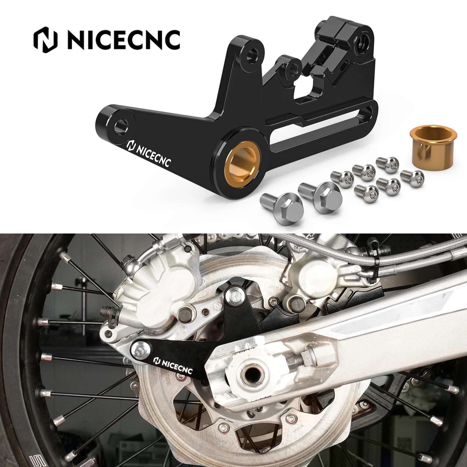 

NICECNC Motorcycle Stunt Hand Brake Caliper Bracket Kit For KTM 125-530 EXC EXC-F SX SXF XC XCF XCW XCF-W 6 Days TPI 2004-2023