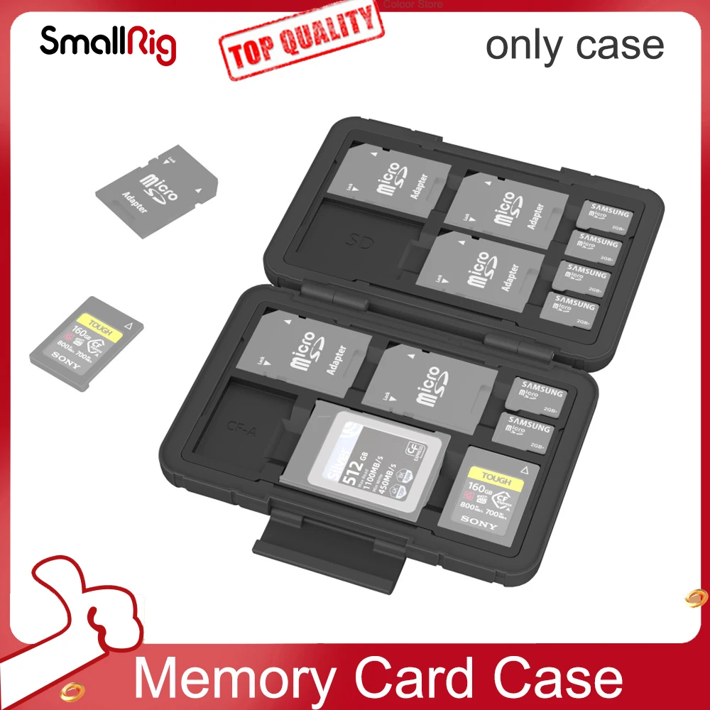 

SmallRig Memory Card Case Storage Holder Memory Card Case Protector Case for SD/TF/A /B/XQD Card 3192