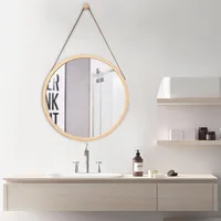 Standing Shower Desk Round Wall Mirror Bathroom Hairdresser Table Decorative Mirror Makeup for Hallway Espejos Cosmetic Mirror