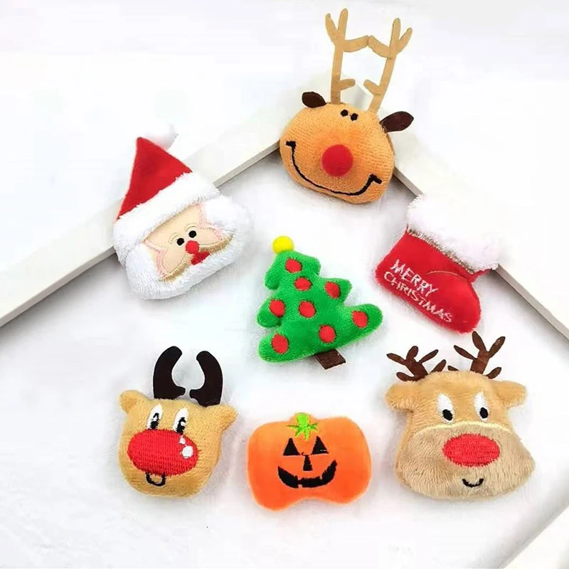 

Рождественские Мультяшные Мягкие плюшевые игрушки для девочек, лось, Санта-Клаус, снеговик, Плюшевые Мини-куклы, детские рождественские под...