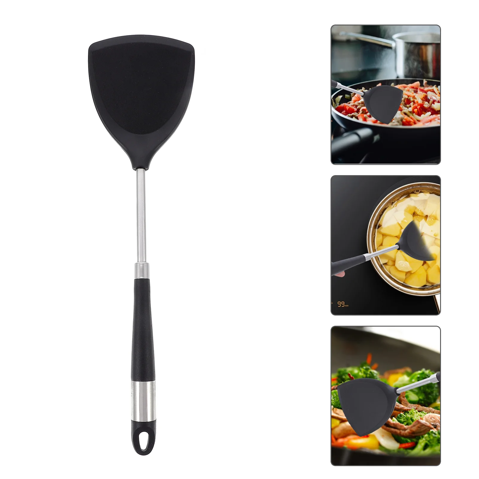

Spatula Silicone Spatulas Cookingnonstick Kitchen Resistant Heat Cookware Non Scraper Rubber Scratch Utensils Use Fish Cookie
