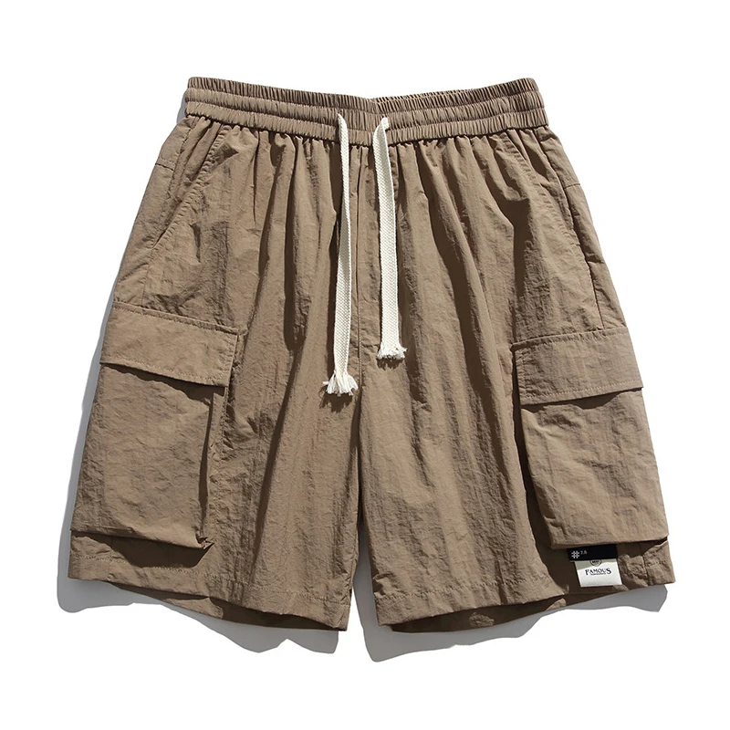 

Шорты мужские спортивные тонкие прямые, повседневные штаны с поясом на резинке, свободные, со средней талией, MA461