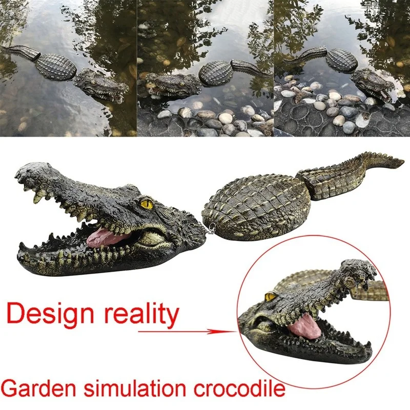 

Garden Decoration Outdoor Floating Crocodile Water Decoy Garden Pond Art Decor for GOose Control New Garden Accessories