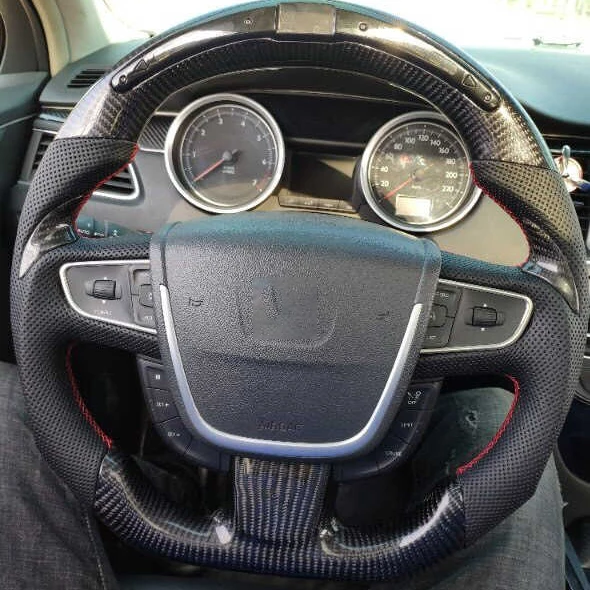 

Upgraded Customized Racing Carbon Fiber Steering Wheel For Peugeot 508 2008 2009 2010 2011 2012 2013 2014 2015 2016