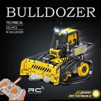 rc engineering bulldozer building blocks remote controlled stunt racer vehicle bricks set model toys for children boys gifts