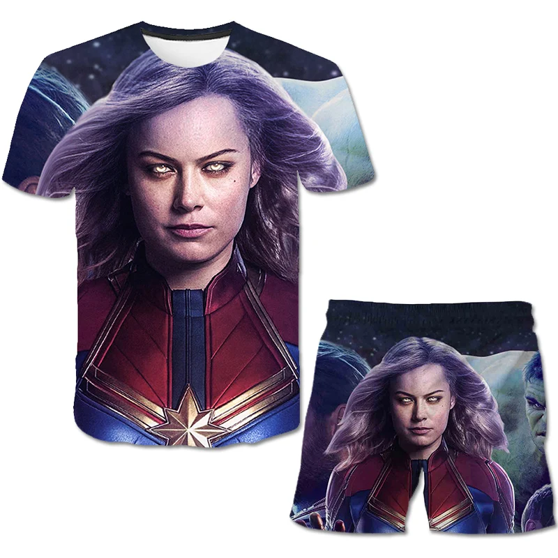 Футболка и штаны для мальчиков с коротким рукавом мультяшным 3D-принтом - купить