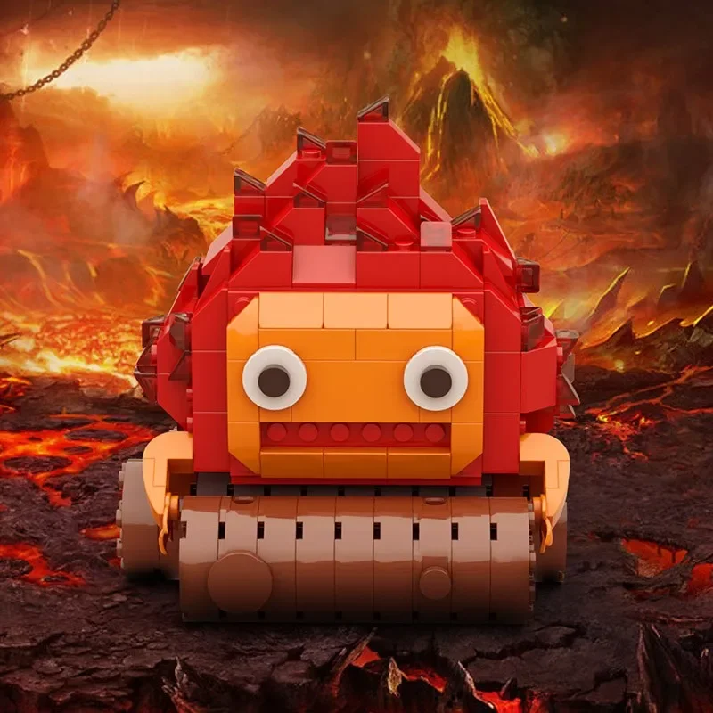 MOC японские аниме-фигурки Calcifer Flame Son House строительные блоки комплект Howl Moving Castle