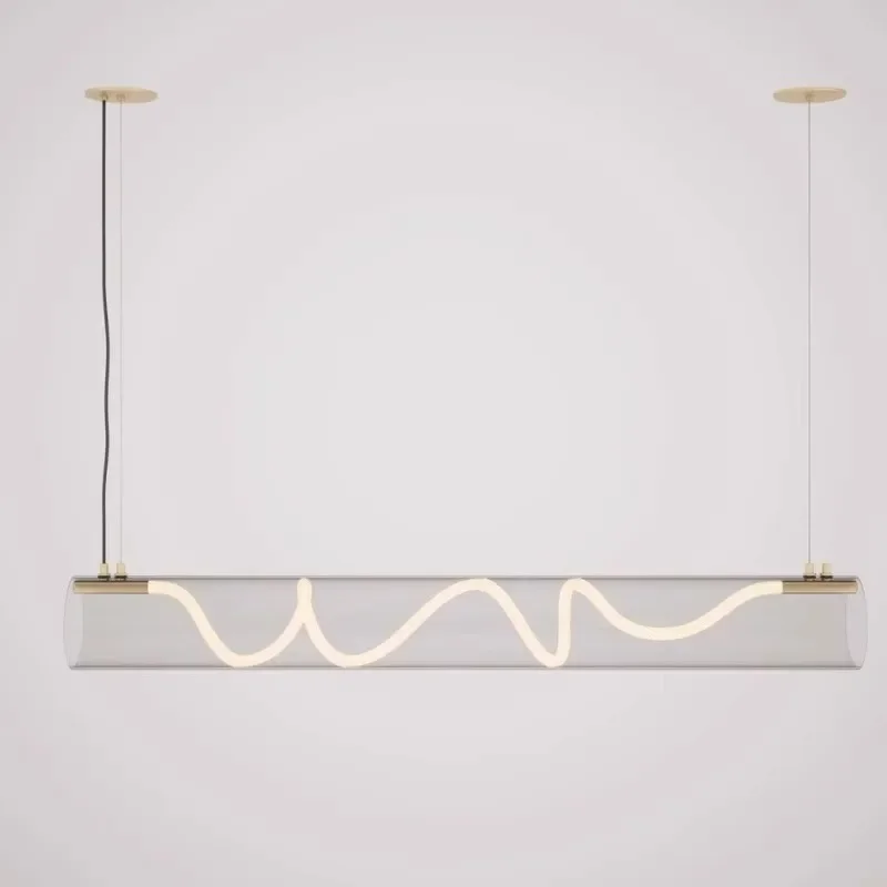 Современные художественные люстры в виде полосы для ресторана лампы гостиной