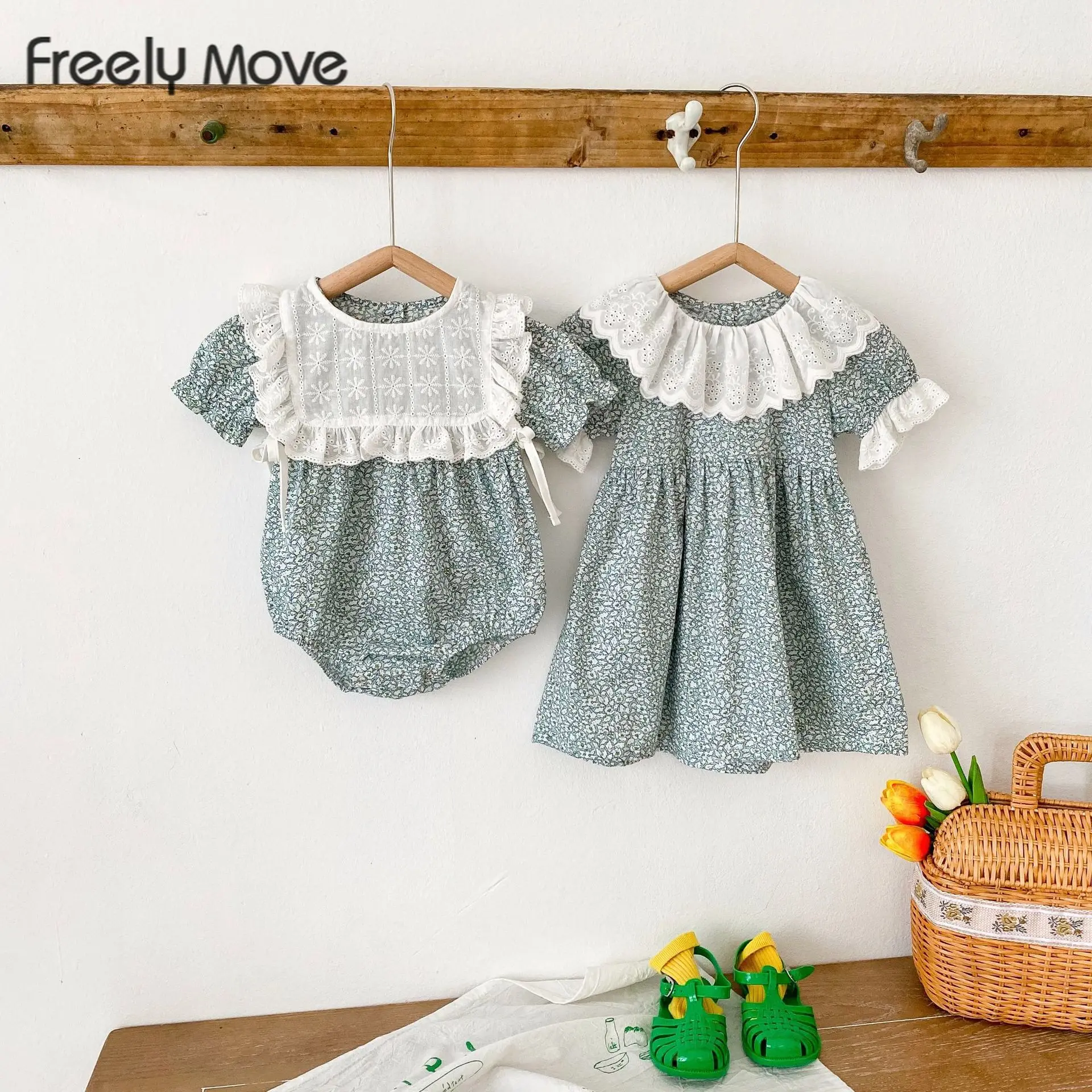 

Freely Move Kids Baby Jumper Boys Girls Clothes Pants Floral Overalls Toddler Infant Jumpsuits Newborn Clothing Trousers