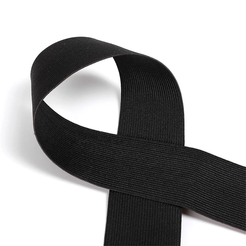 Эластичные ленты шириной 10 ярдов ширина от 55 мм до 80 белые черные для одежды брюк