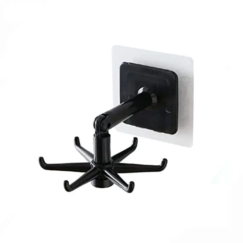 

360 Rotating Folding Hook Self-Adhesive 180 Degrees Vertical Flip Hook Waterproof Utility Hook for Home Bathroom Kitchen