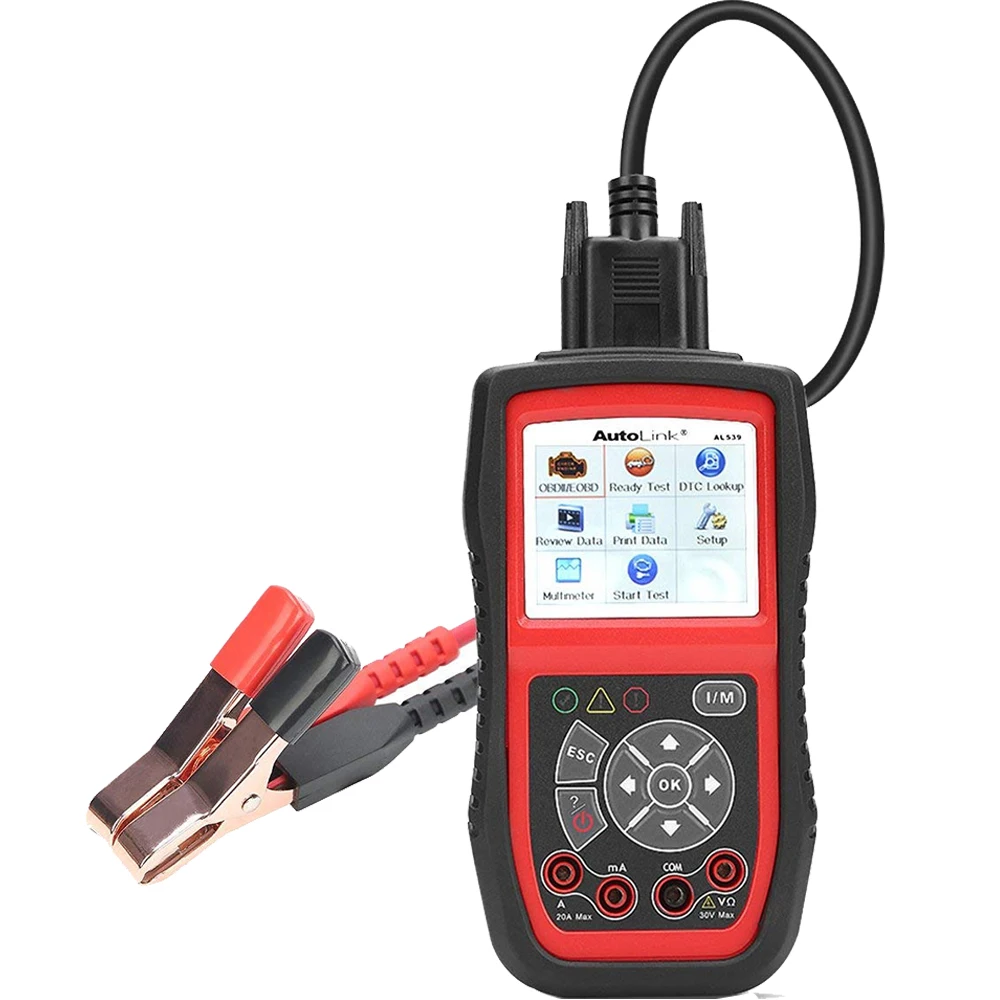 

Autel Autolink AL539B OBD2 Scanner 12V Batter Tester Automotive Analyzer DC AC Avometer 3 in 1 Code Reader PK al539 Free Update