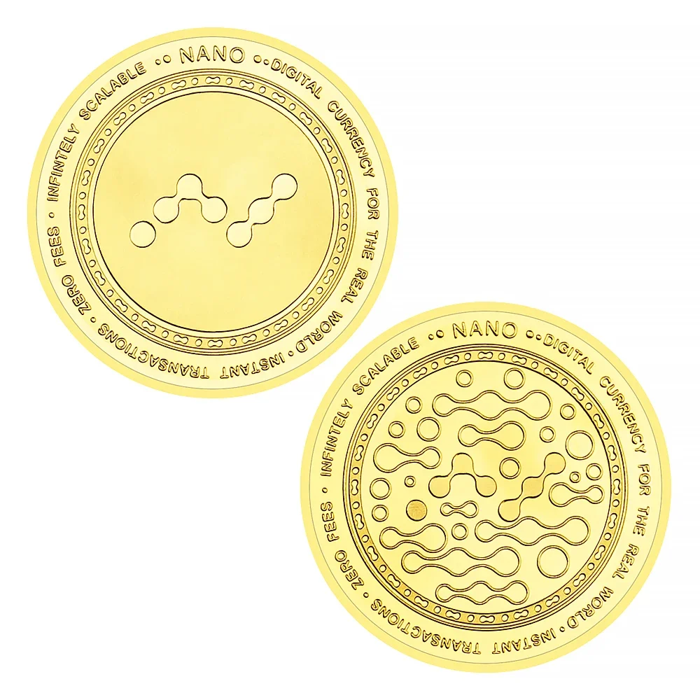 

Физическая серебряная позолоченная монета NANO