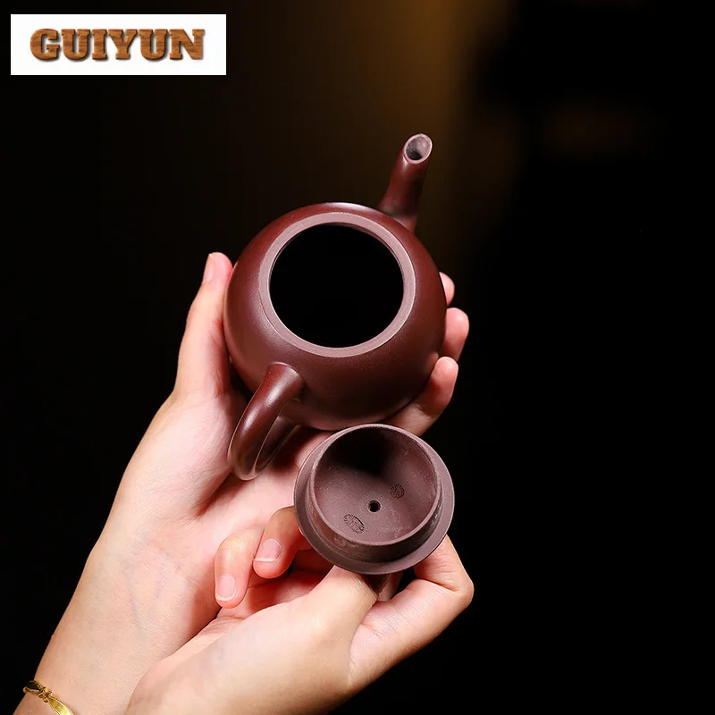 Классические чайники из исинской фиолетовой глины 210 мл красивый горшок ручной