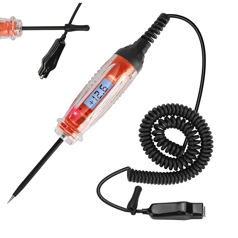 Automotive Test Light 3-60V DC Digital Tester With Voltmeter Heavy Duty Auto Ciruit Electric Pen