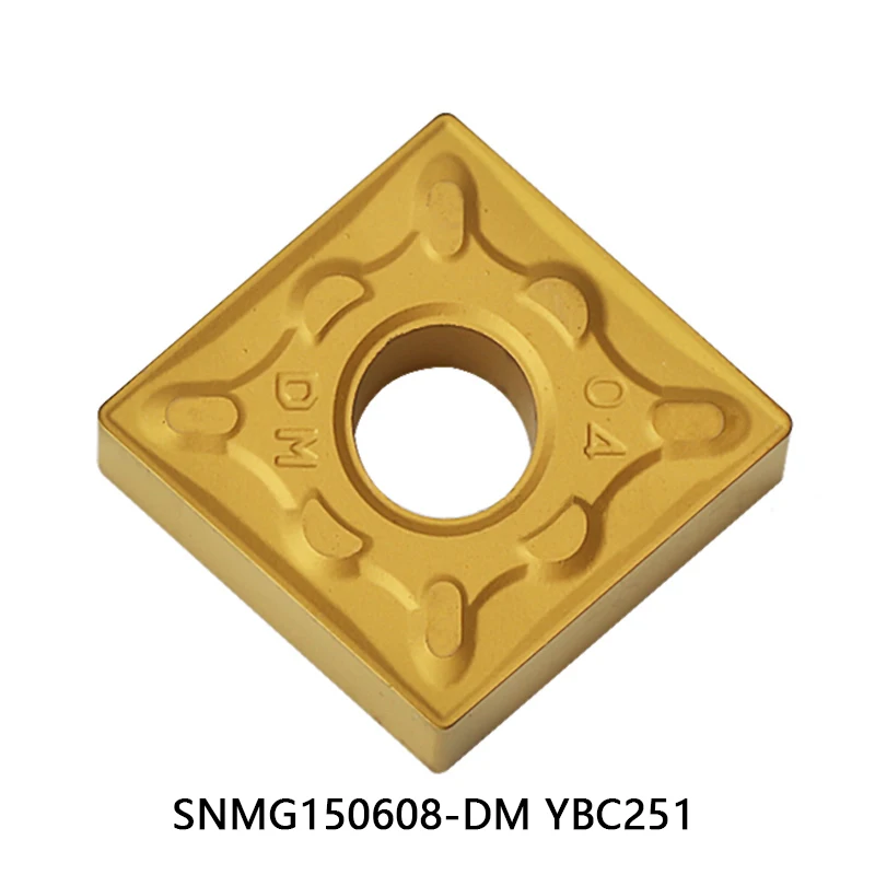 100% Original SNMG150608-DM YBC251 SNMG150608 SNMG 150608 Processing Steel Carbide Inserts Lathe Cutter Tools Turning Tool