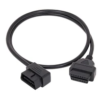 1 meter obd ii obd2 16 pin male to female extension cable l shaped right angle car diagnostic extender cord adapter