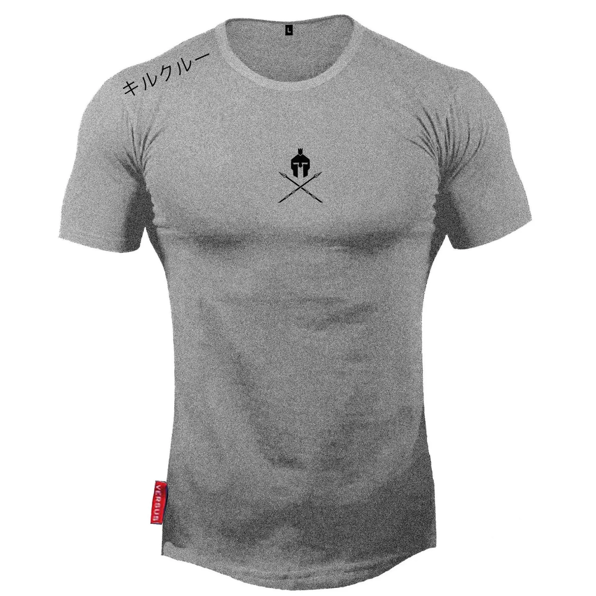 

Compression Quick dry T-shirt Men Running Sport Skinny Short Tee Shirt Male Gym Fitness Bodybuilding Workout Black Tops Clothing