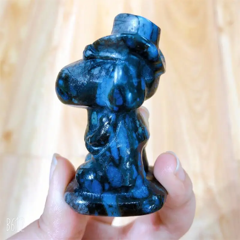 

1 шт., резная полированная статуя из натурального лланита, 6,3 см