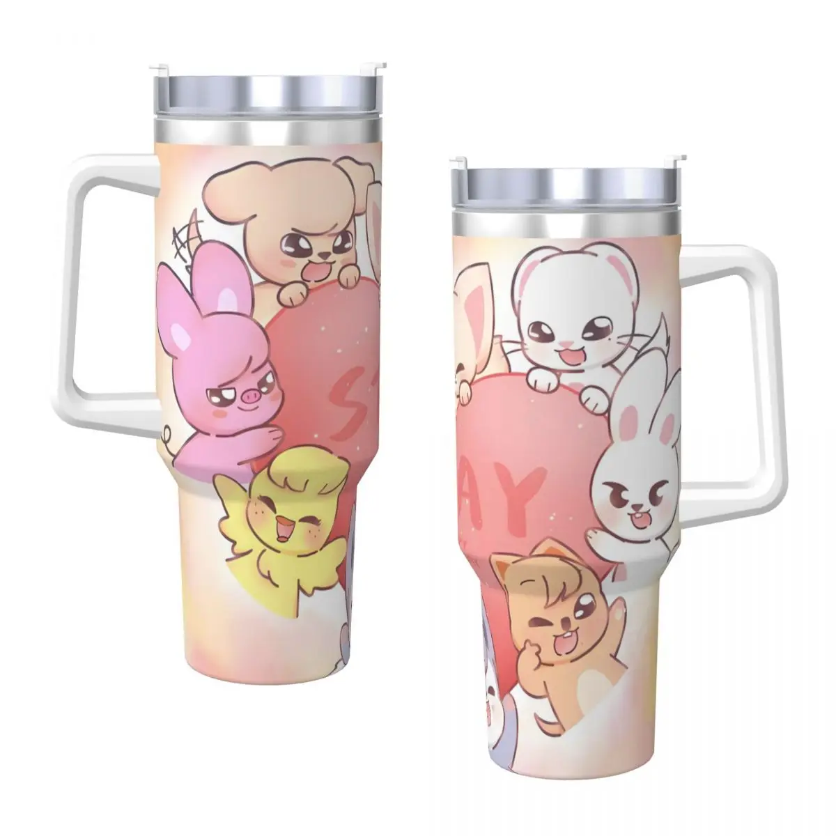 S-Skzoo-o Drawing Tumbler Cold and Hot Water Bottle Heat Preservation Stainless Steel Thermal Cups Printed Camping Mugs Cup