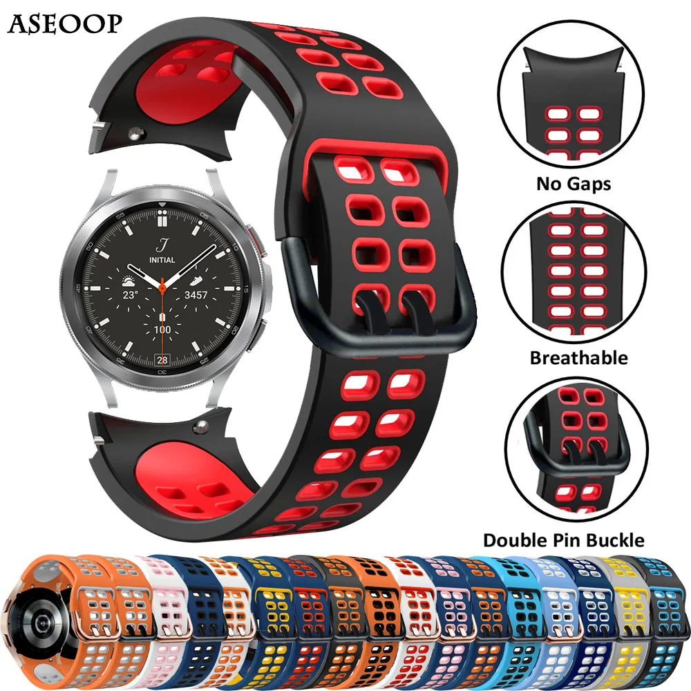 

Ремешок силиконовый для Samsung Galaxy Watch 5/pro/4 44 мм 40 мм, классический спортивный браслет для смарт-часов 46 мм 42 мм, Galaxy Watch 4 band
