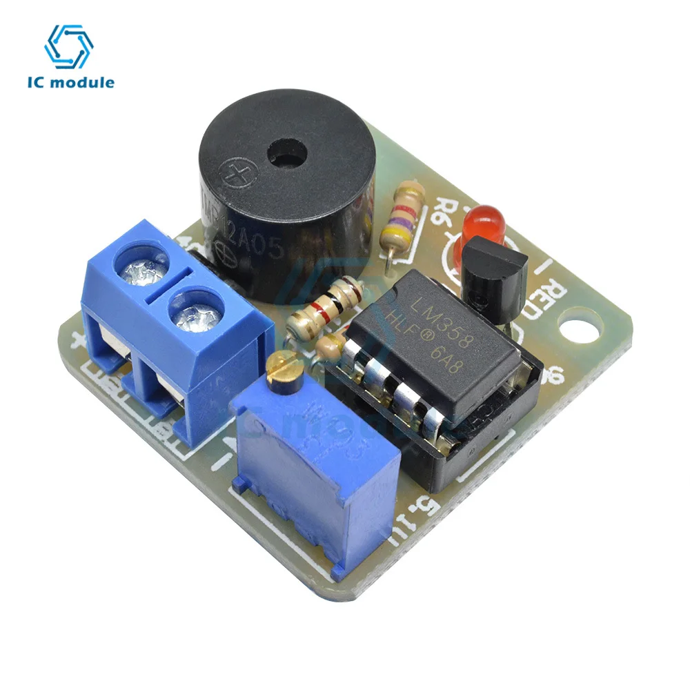 

12V Accumulator Storage Battery Low Voltage Undervoltage Overcharge Discharge Sound Alarm Buzzer Detector Protection Board