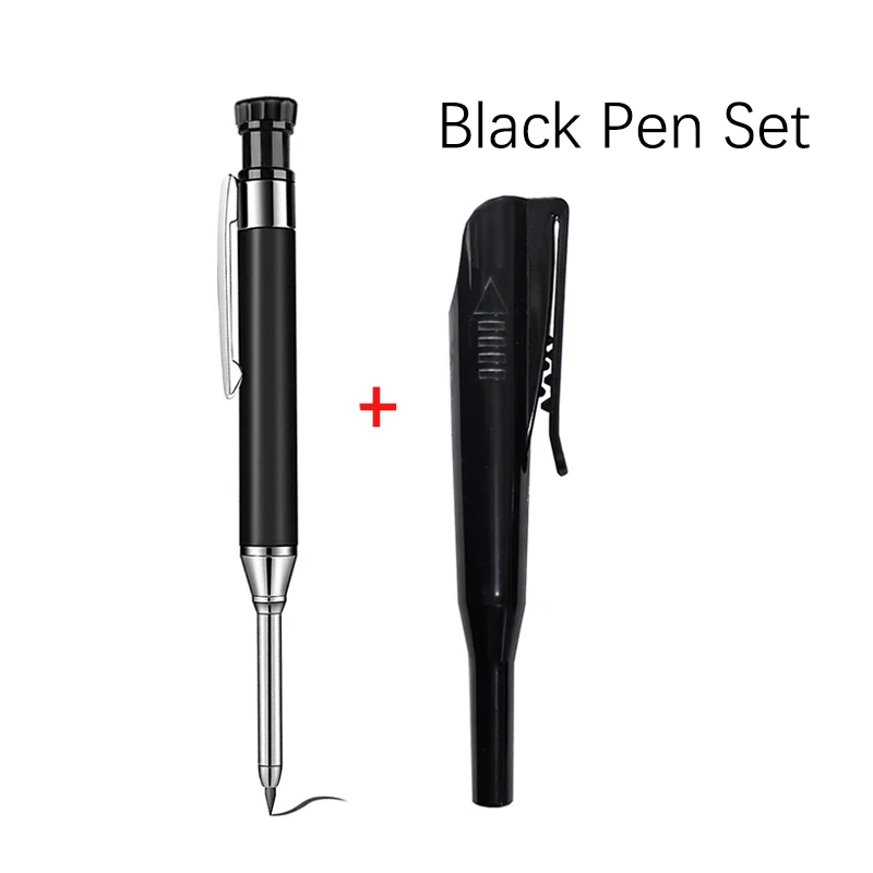 

Металлический твердый плотницкий карандаш 2,8 мм, деревообрабатывающий карандаш с набором крышек, встроенная точилка для карандашей для разметочных инструментов