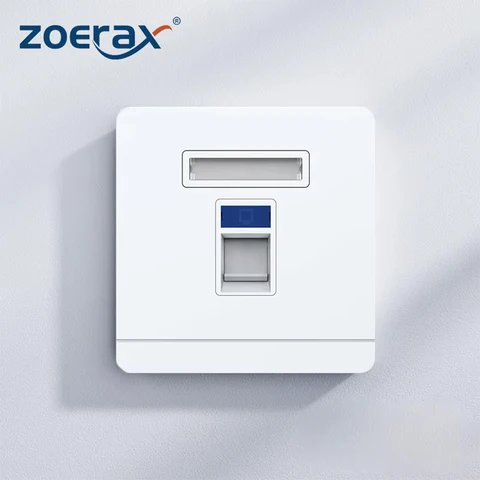 ZoeRax Пластина для розеток RJ45 1/2 портов