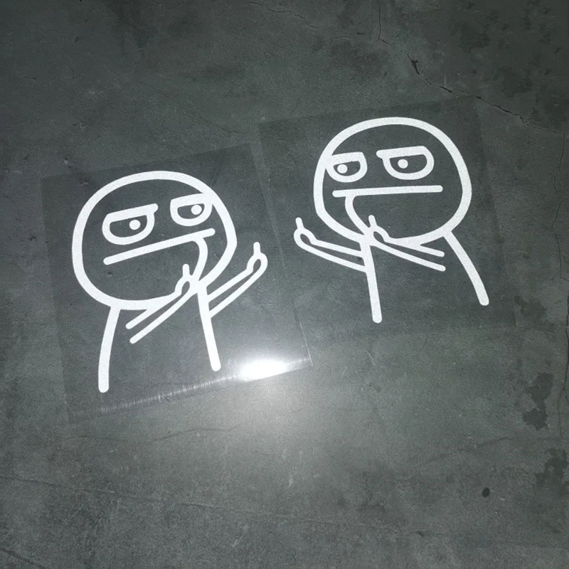 

Мотоцикл автомобиль мультфильм забавный средний палец светоотражающая виниловая наклейка для автомобиля велосипедная наклейка Стайлинг Декор внешние аксессуары