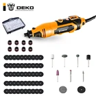 Электрическая дрель DEKO DKRT02 с переменной скоростью, мини-шлифовальный инструмент, набор для резки, полировки, сверления, с аксессуарами dremel 67 шт.