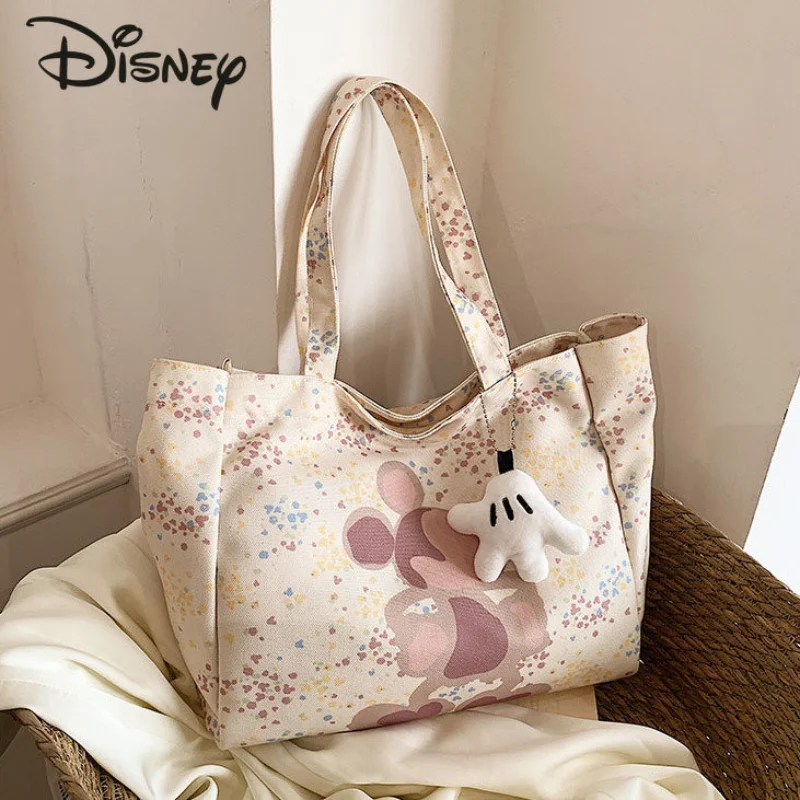 Disney Mickey New Women's Bag Fashion High Quality Girls' Handbag Cartoon Casual Versatile Large Capacity Women's Shoulder Bag