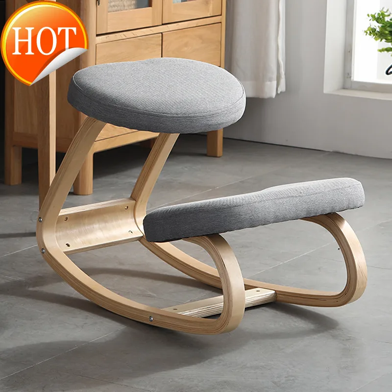 

Kid Sit Posture Correct Kneel Chair Anti-hunchback Stool Office Computer Chair Aged Waist Pain Post-natal Recovery Rocking Chair