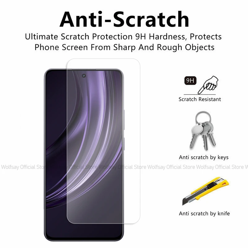 2/4 шт. Защитное стекло для экрана Realme 13 Plus