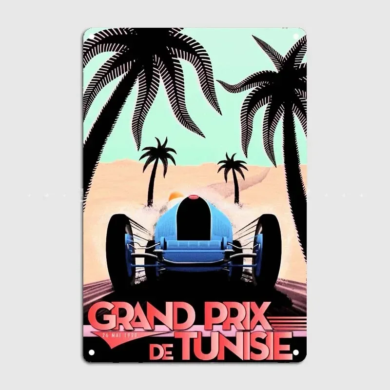 Гран-при De Tunisie 26 Mai 1933 украшение для стен металлические жестяные вывески