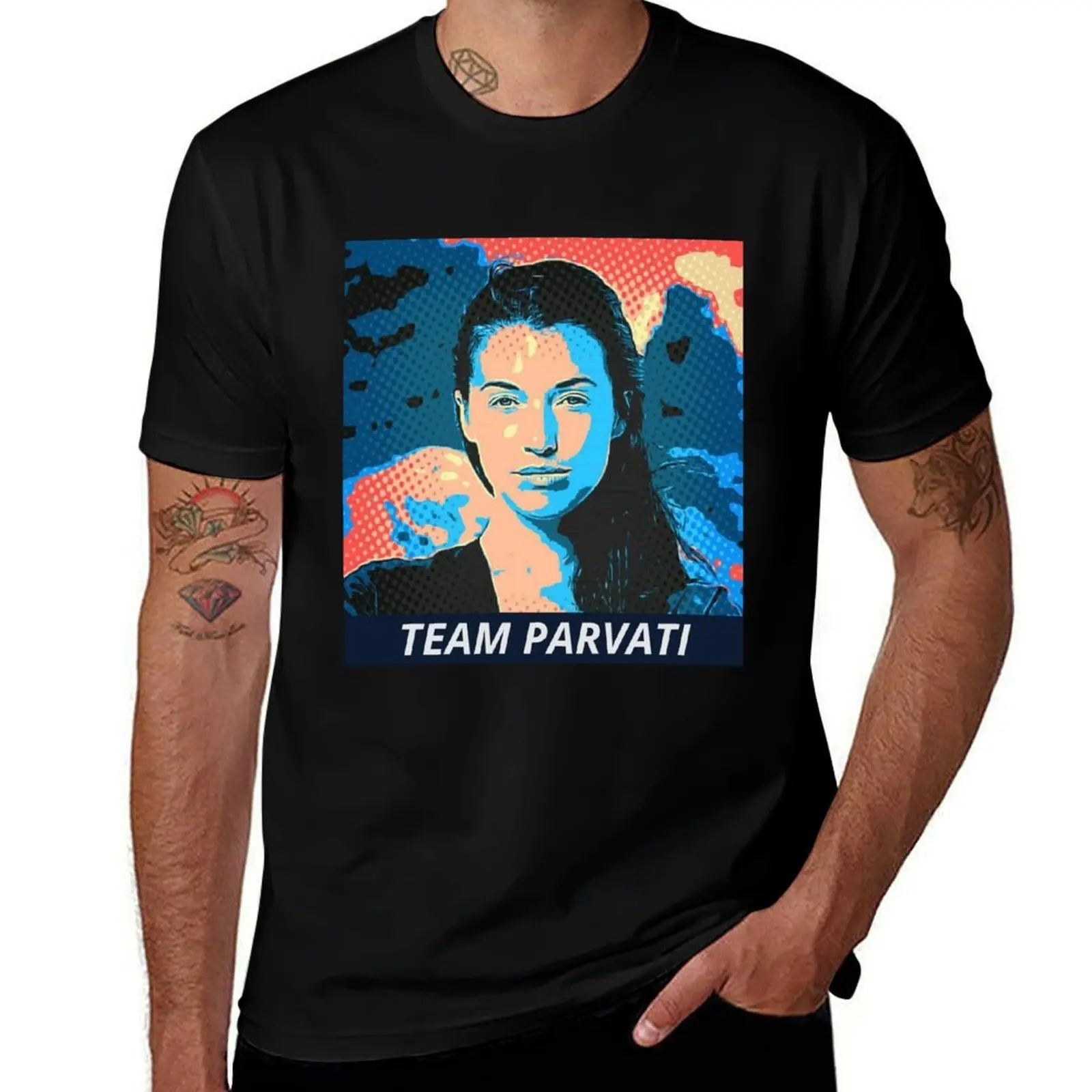 Фото Футболка TEAM PARVATI - SURVIVOR, рабочая, повседневная, свободного кроя №1