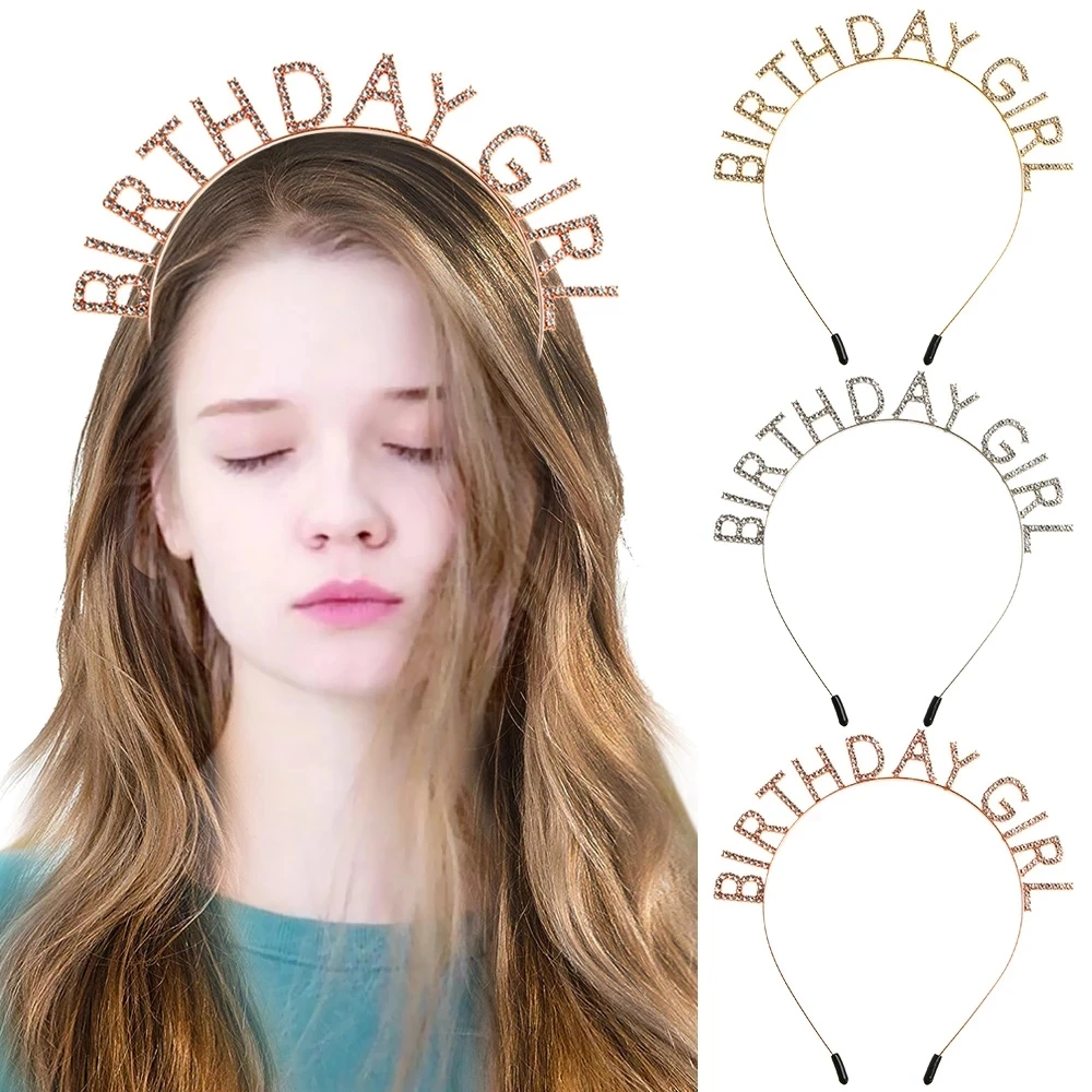 

Повязка на голову с надписью «Happy Birthday Girl»