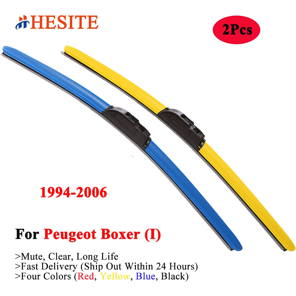 

HESITE Colorful Windshield Wiper Blades For Peugeot Boxer Campervan 230L 230P ZCT 2.0 HDI Models 1995 1998 1999 2000 Car Wipers