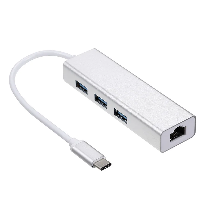 

USB 3.1 Type-c Port To Usb Hub RJ45 100Mbps Ethernet Port Cable Adapter Usb-c To Usb2.0 Hub Wired Network for Laptop Macbook PC