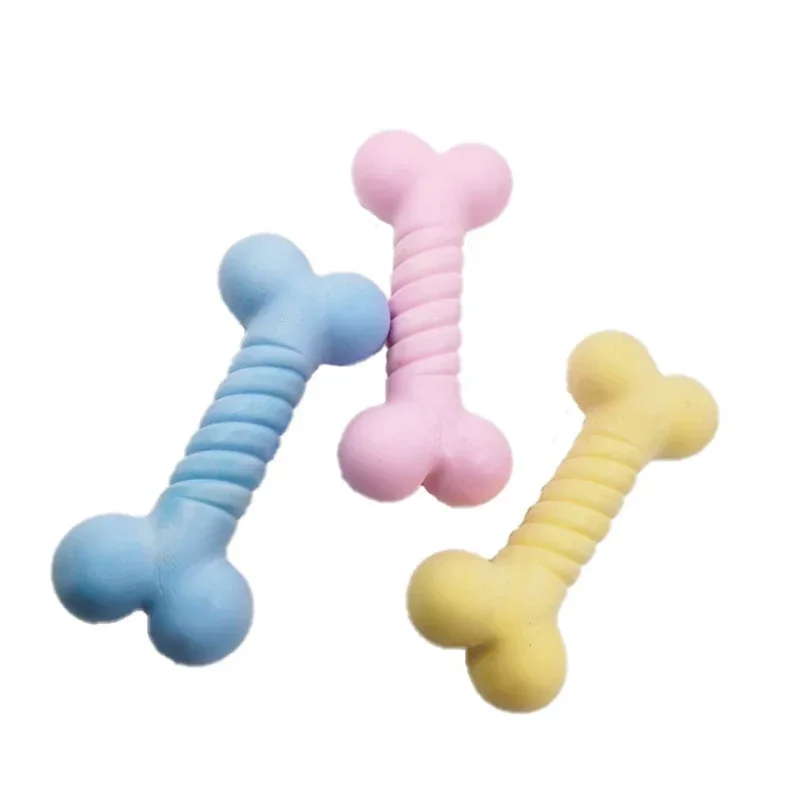 

Dog Chew Toys Bone Shape TPR Bite Resistance Teeth Grinding Funny Interactive Dog Pets Trainning Toys