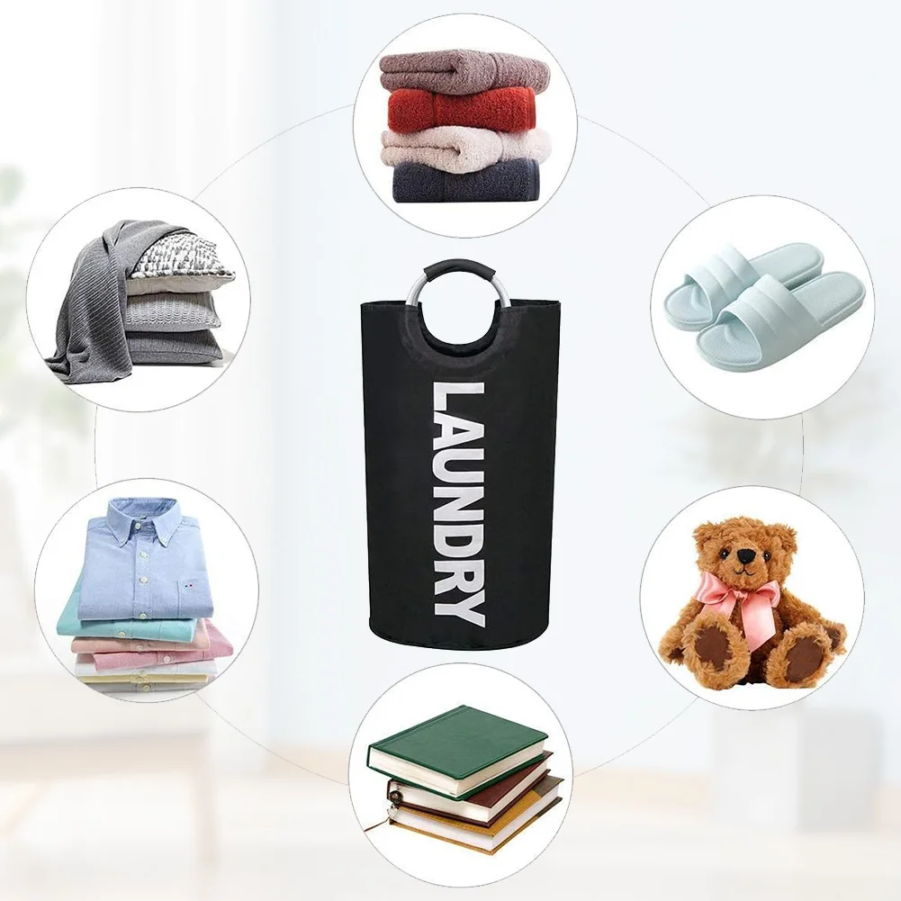 82л корзина для грязной одежды большая вместительная складная белья ведро с